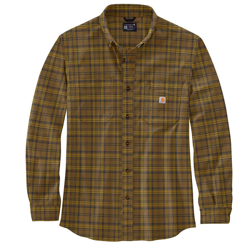 105432 - Carhartt Men's Rugged Flex Relaxed Fit Midweight Flannel Long Sleeve Plaid Shirt