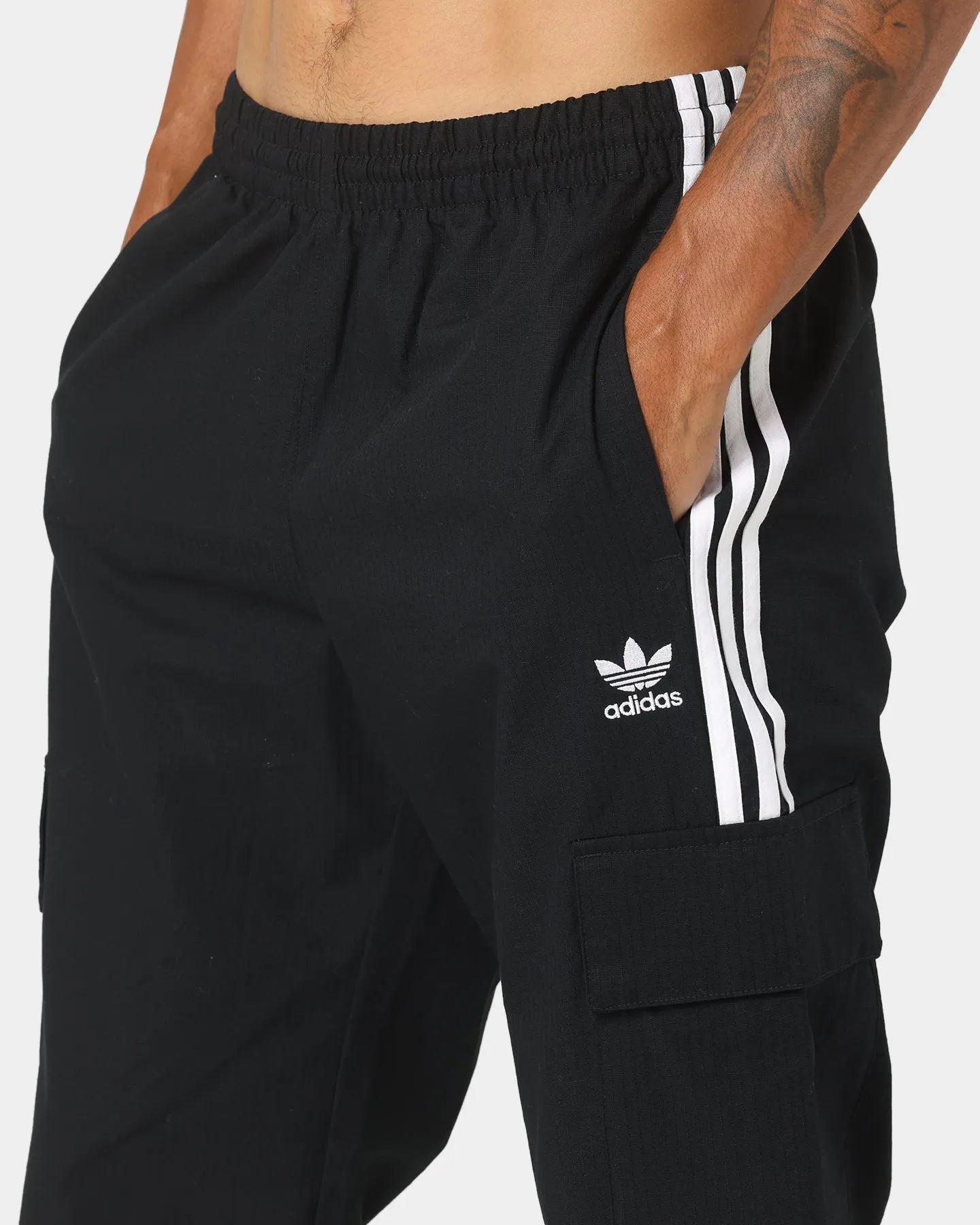 Adidas 3 Stripes Cargo Pants Black