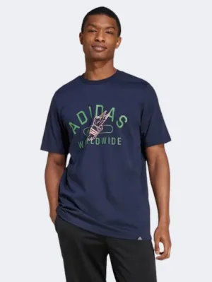 Adidas Collegiate Men Sportswear T-Shirt Legend Ink