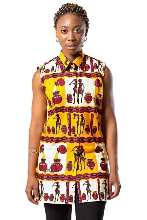 African Print Chike Women's Shirts