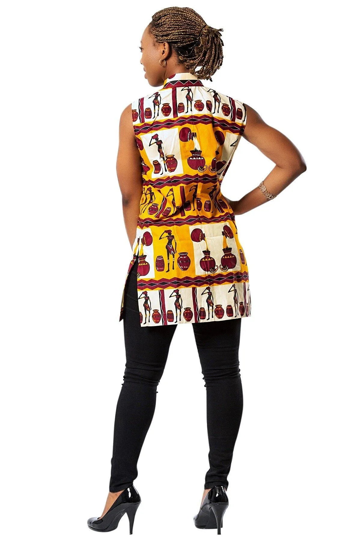 African Print Chike Women's Shirts