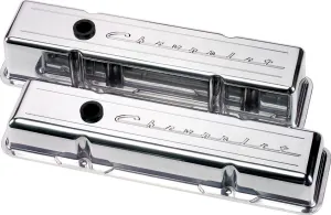 Aluminium Valve Covers With Chevrolet Logo - Polished BS95123