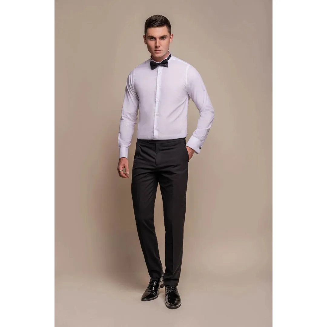 Aspen - Men's Plain Black Classic Trousers