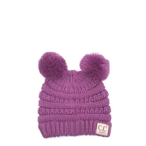 Baby-23 Double Pom Beanie New Lavender