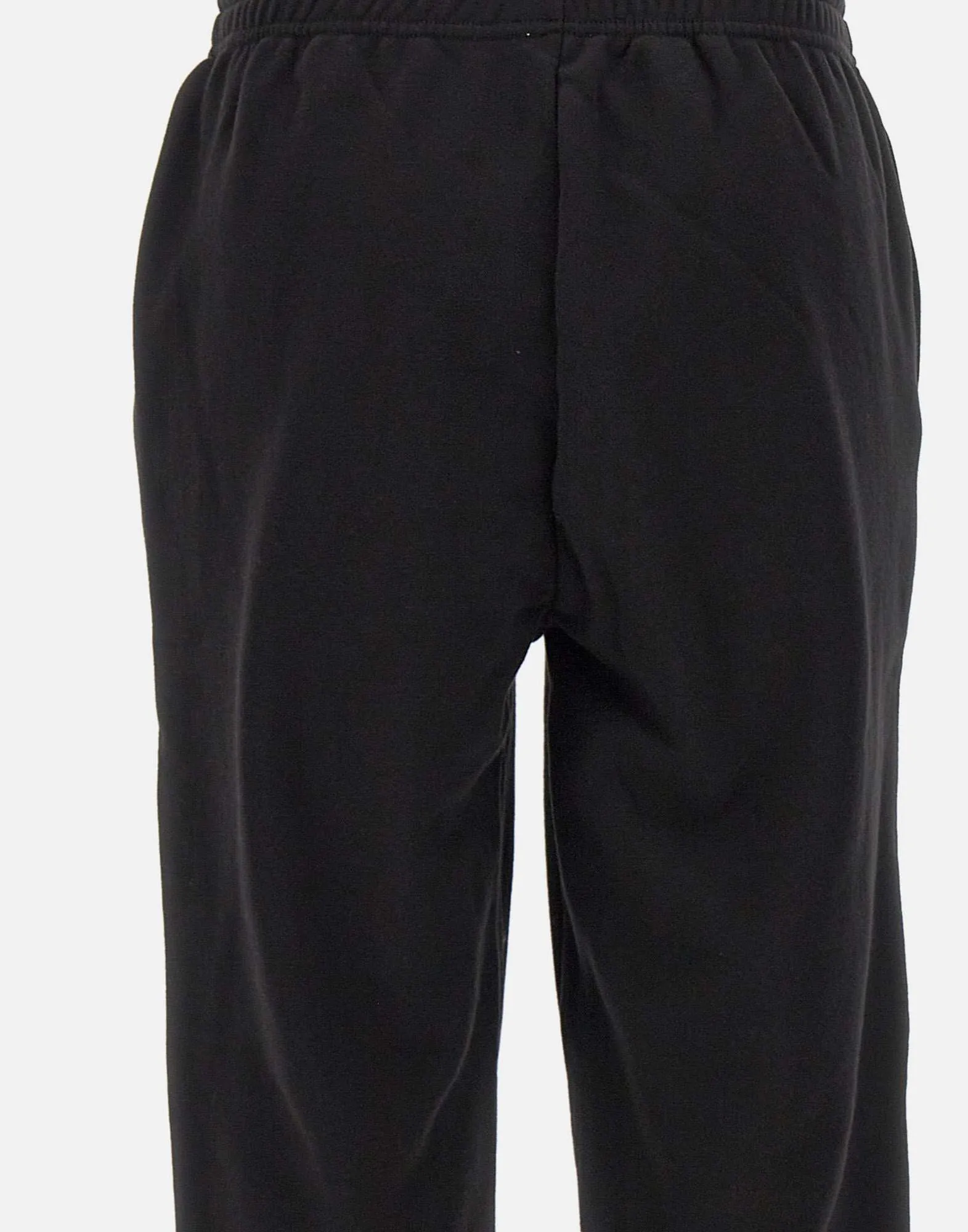 Black Cotton Jogger with Drawstring