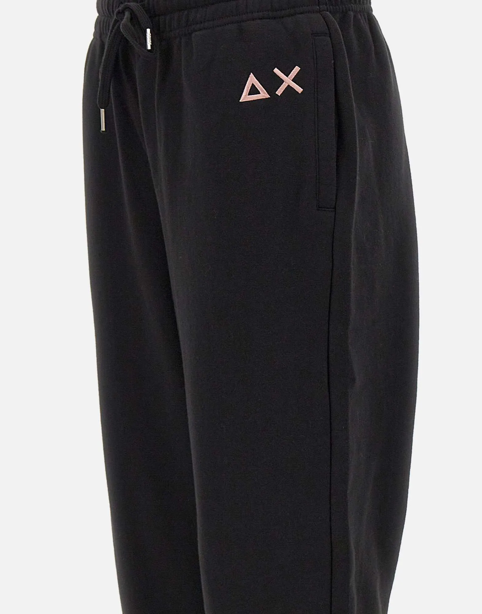 Black Cotton Jogger with Drawstring