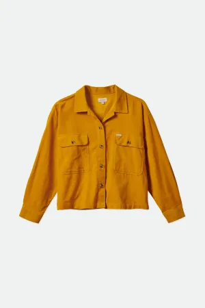 Bowery Women's Corduroy L/S Flannel - Golden Glow