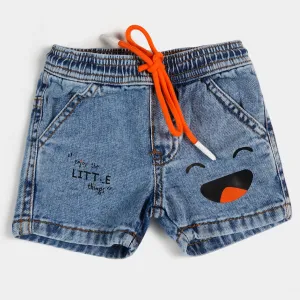 Boys Denim Short Little Things | Ice Blue