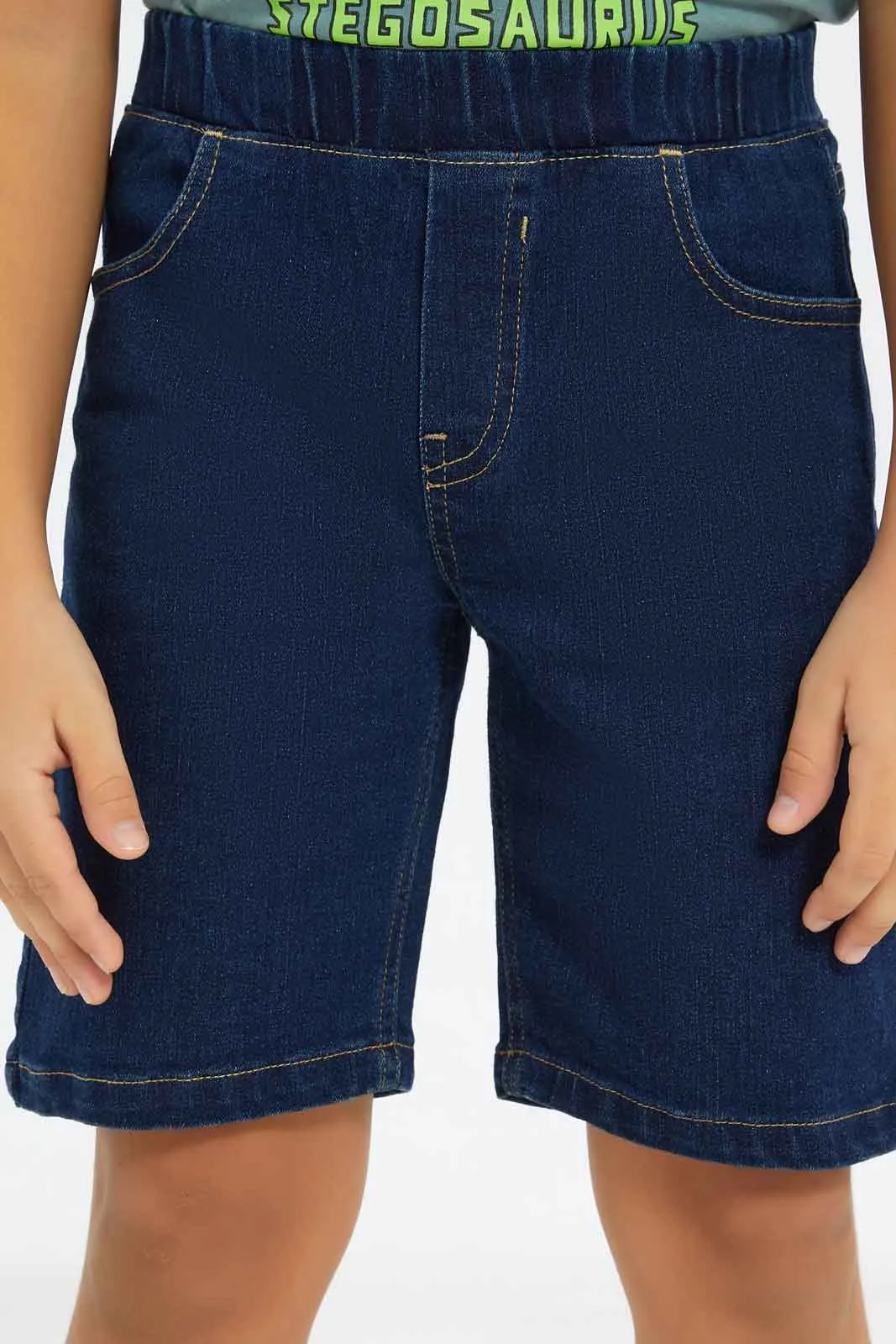 Boys Nvay Denim Shorts