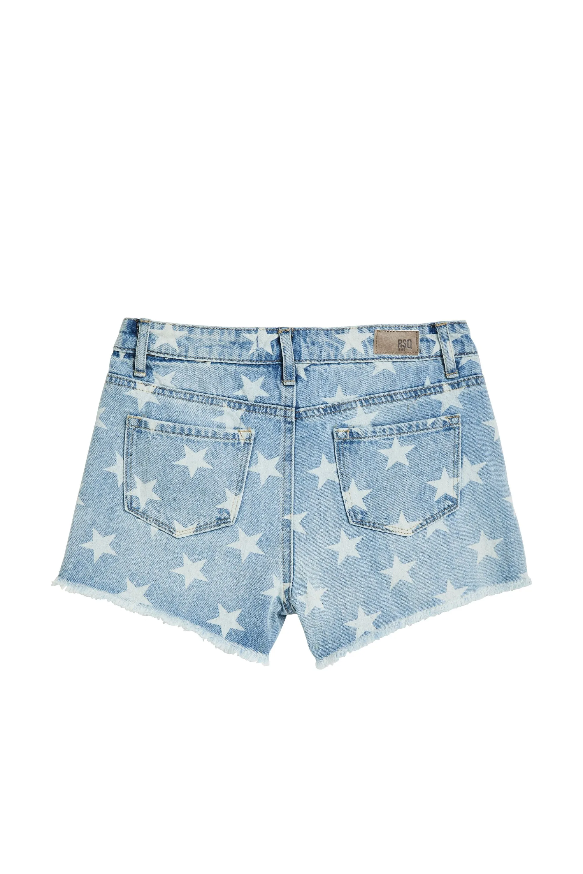 Brittany - Star Print Fray Hem Shorts