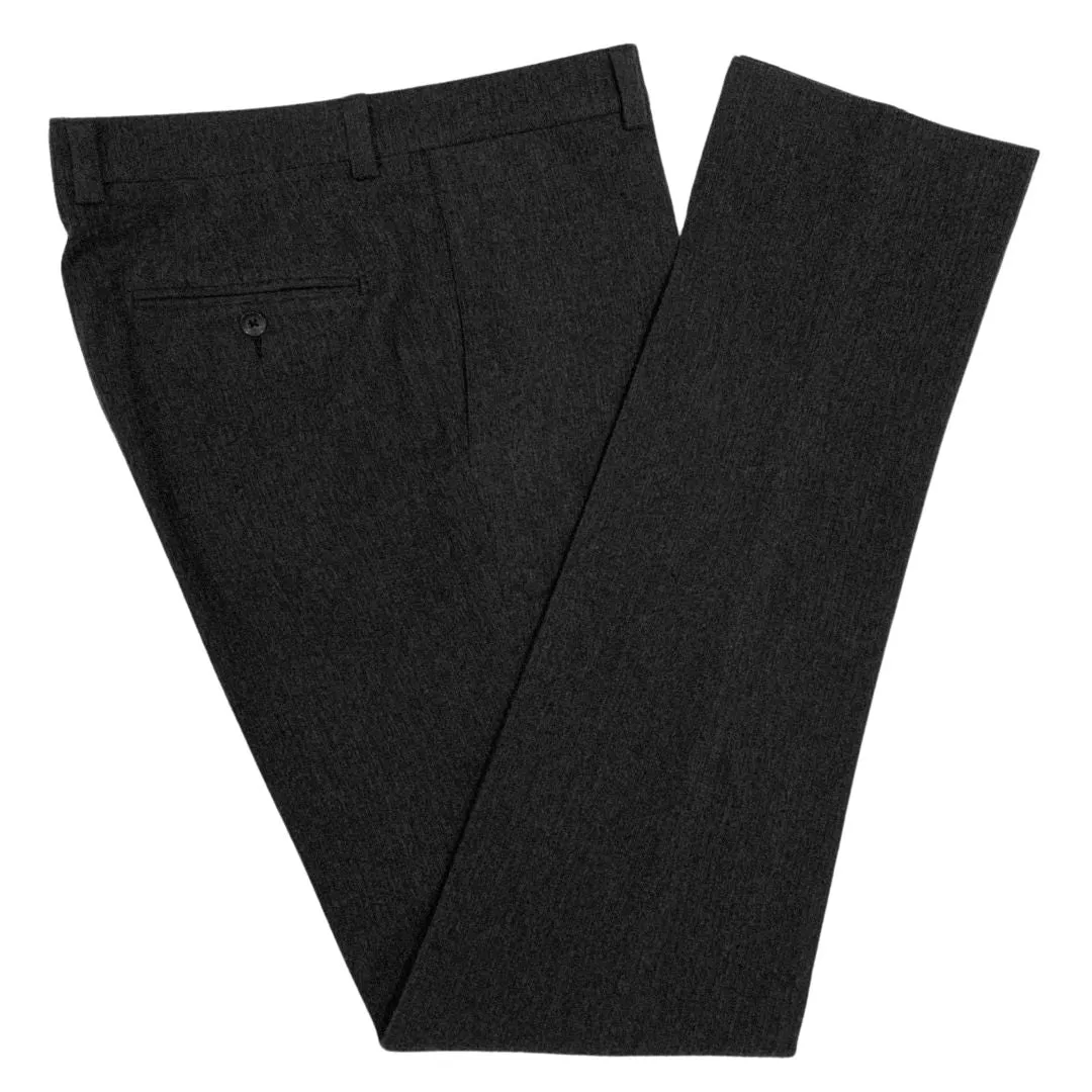 Charcoal Cavalry Twill Cotton & Wool Trouser