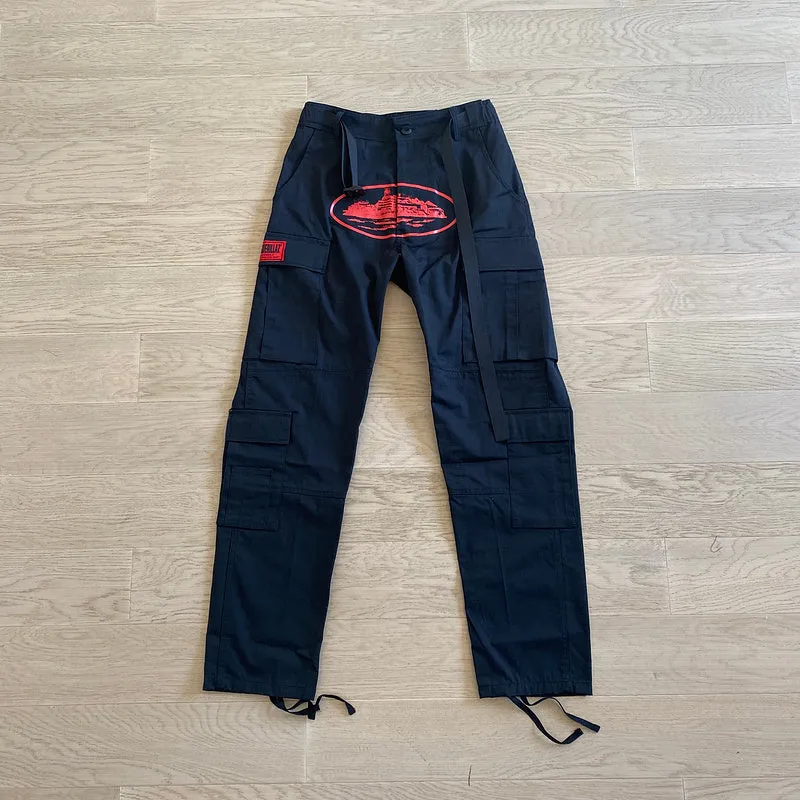 CORTEIZ GUERILLAZ CARGO PANTS RED/BLACK