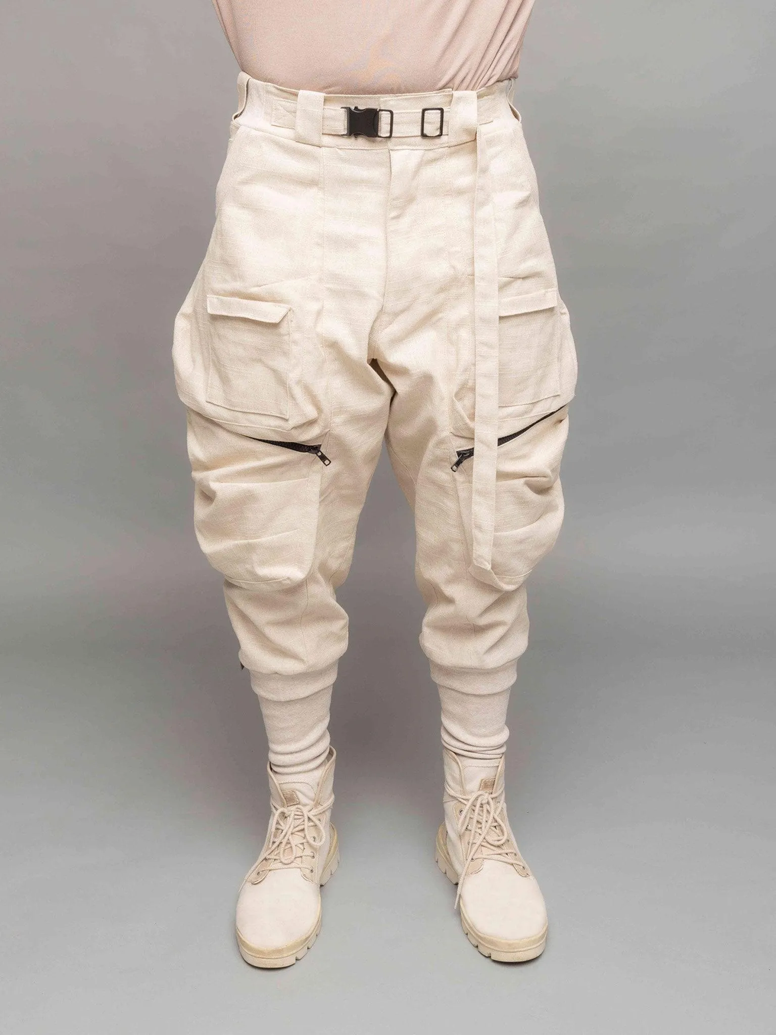 Desert Warlock Men's Cargos 10 Pockets - 14oz Linen Sand