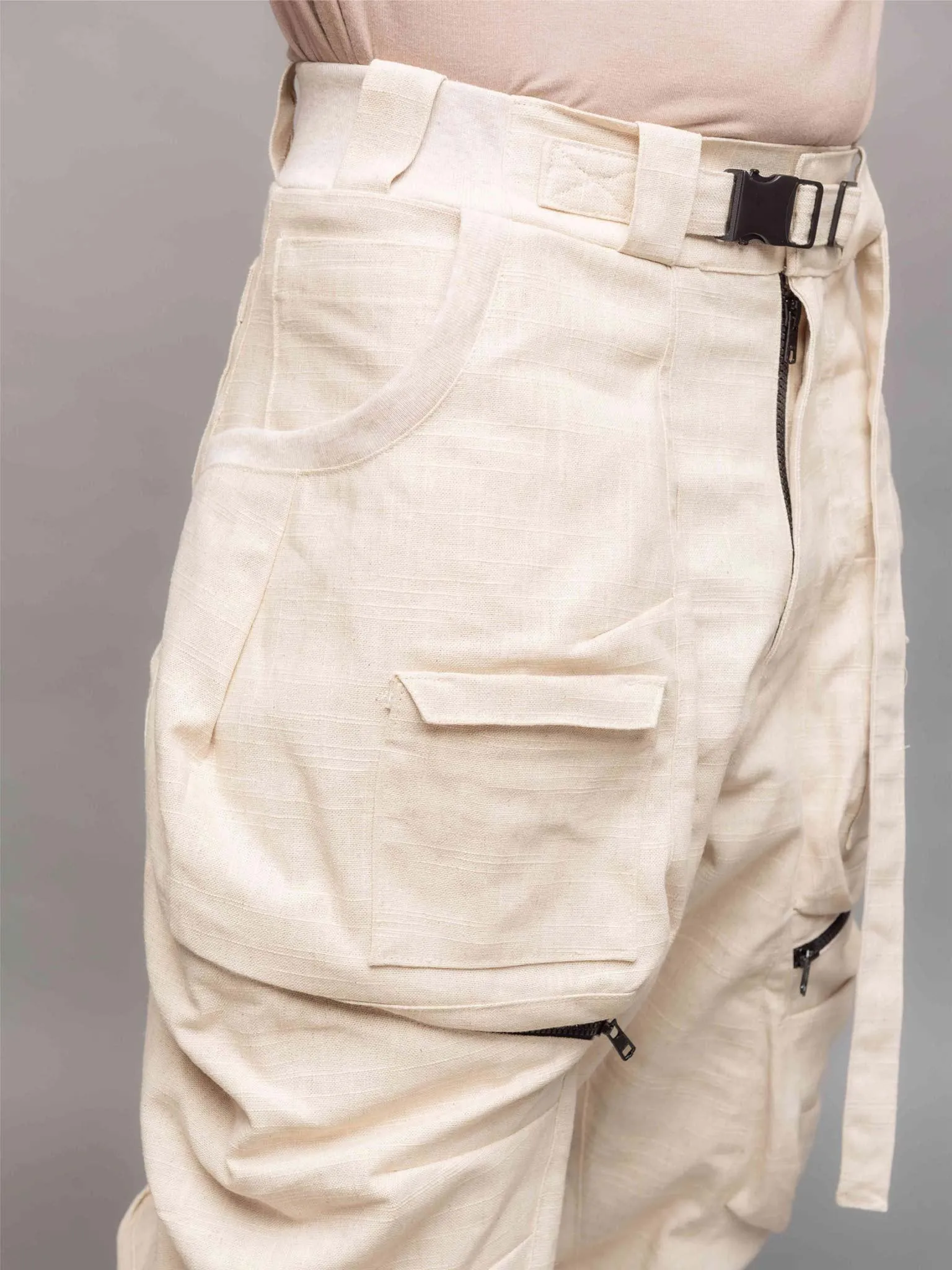 Desert Warlock Men's Cargos 10 Pockets - 14oz Linen Sand