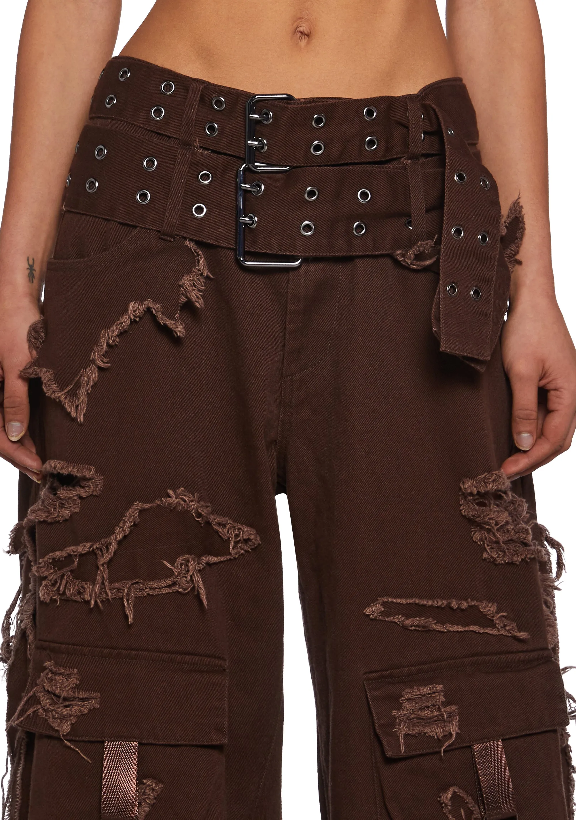 Distressed Cargo Pants