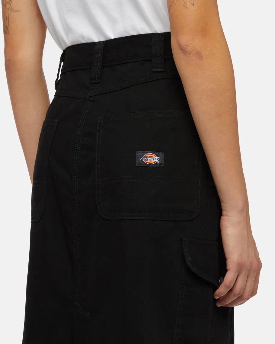 Duck Canvas Cargo Skirt in Black