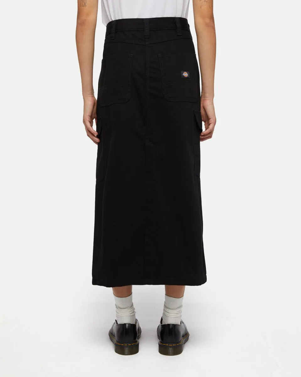 Duck Canvas Cargo Skirt in Black