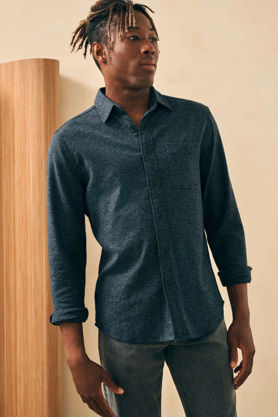 Faherty Super Brushed Flannel in Washed Black