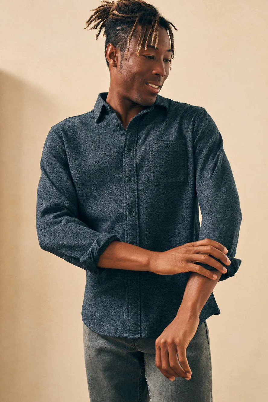 Faherty Super Brushed Flannel in Washed Black