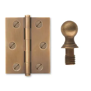 FBH.03.01 Medium Traditional Brass Butt Hinge with HF.02.01