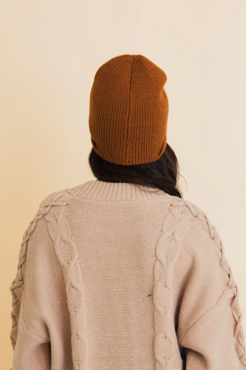 Frosty Front Fold Snuggle Ribbed Beanie