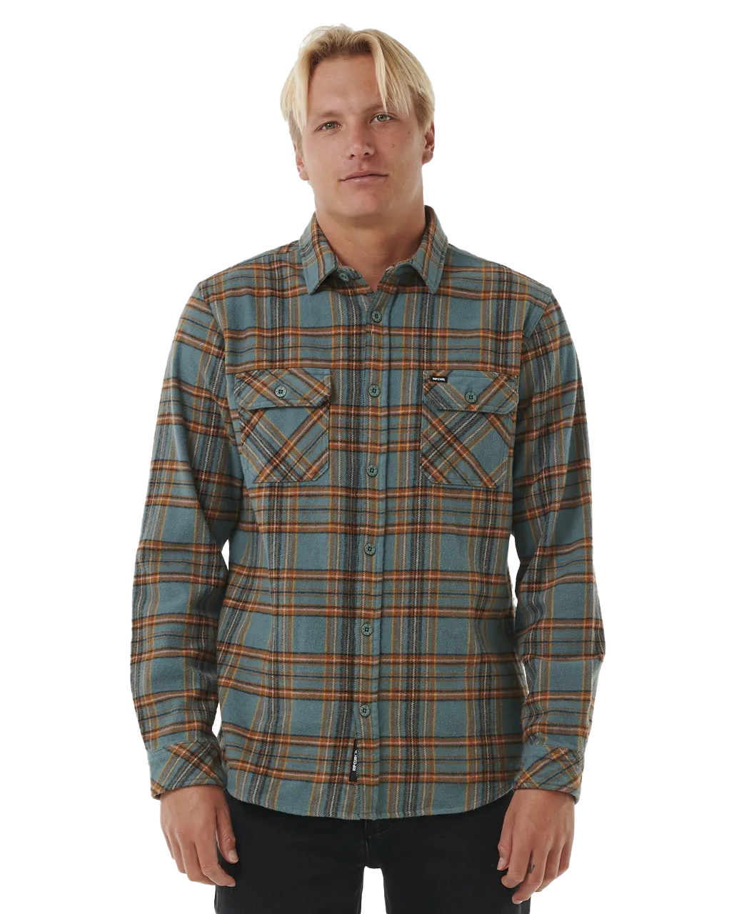 Griffin Flannel Shirt in Bluestone