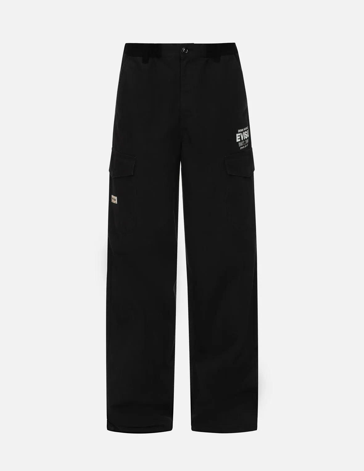 Hand Brush Daicock Print Baggy Pants