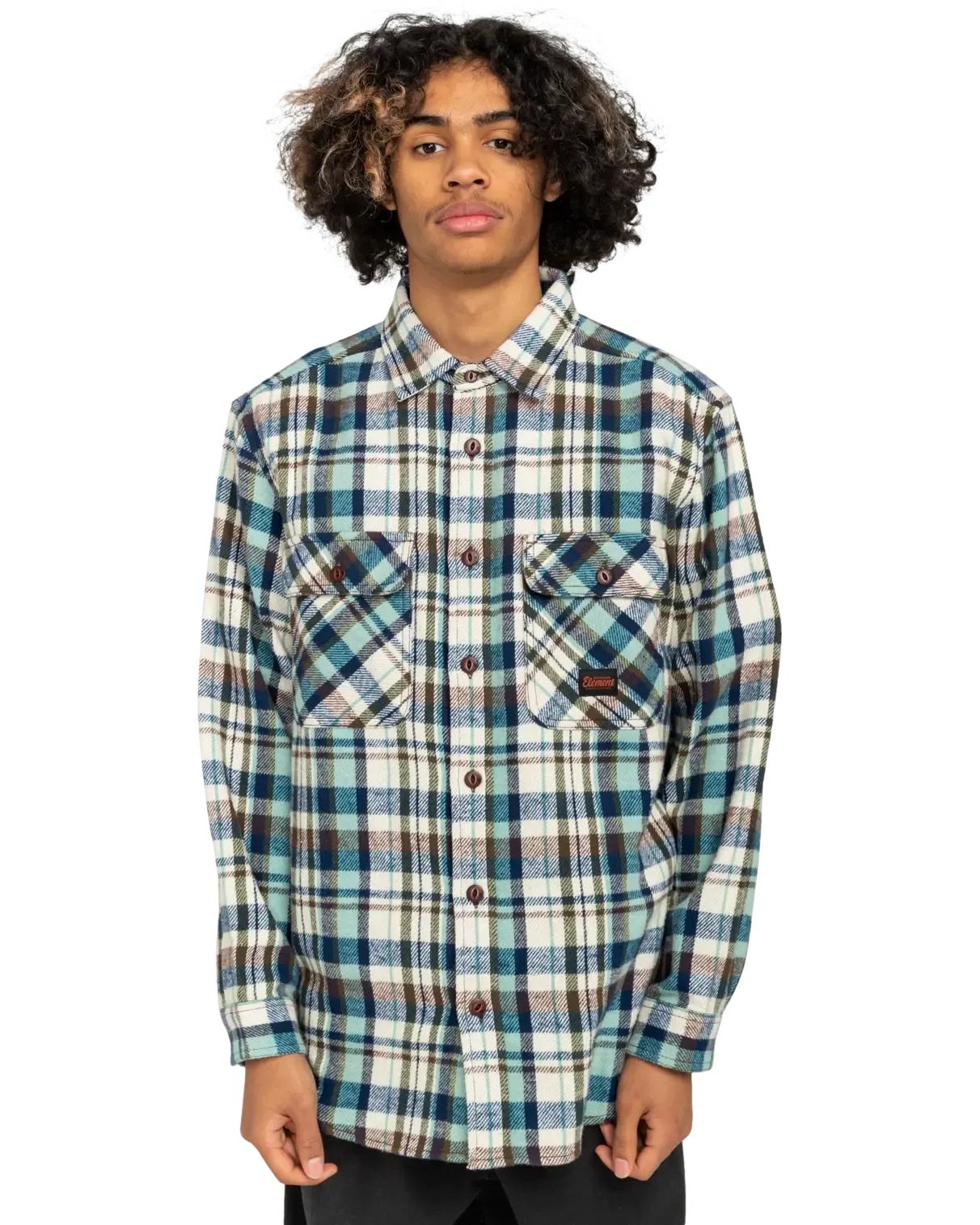 Hueco Classic Flannel Shirt in Chestnut & Mineral