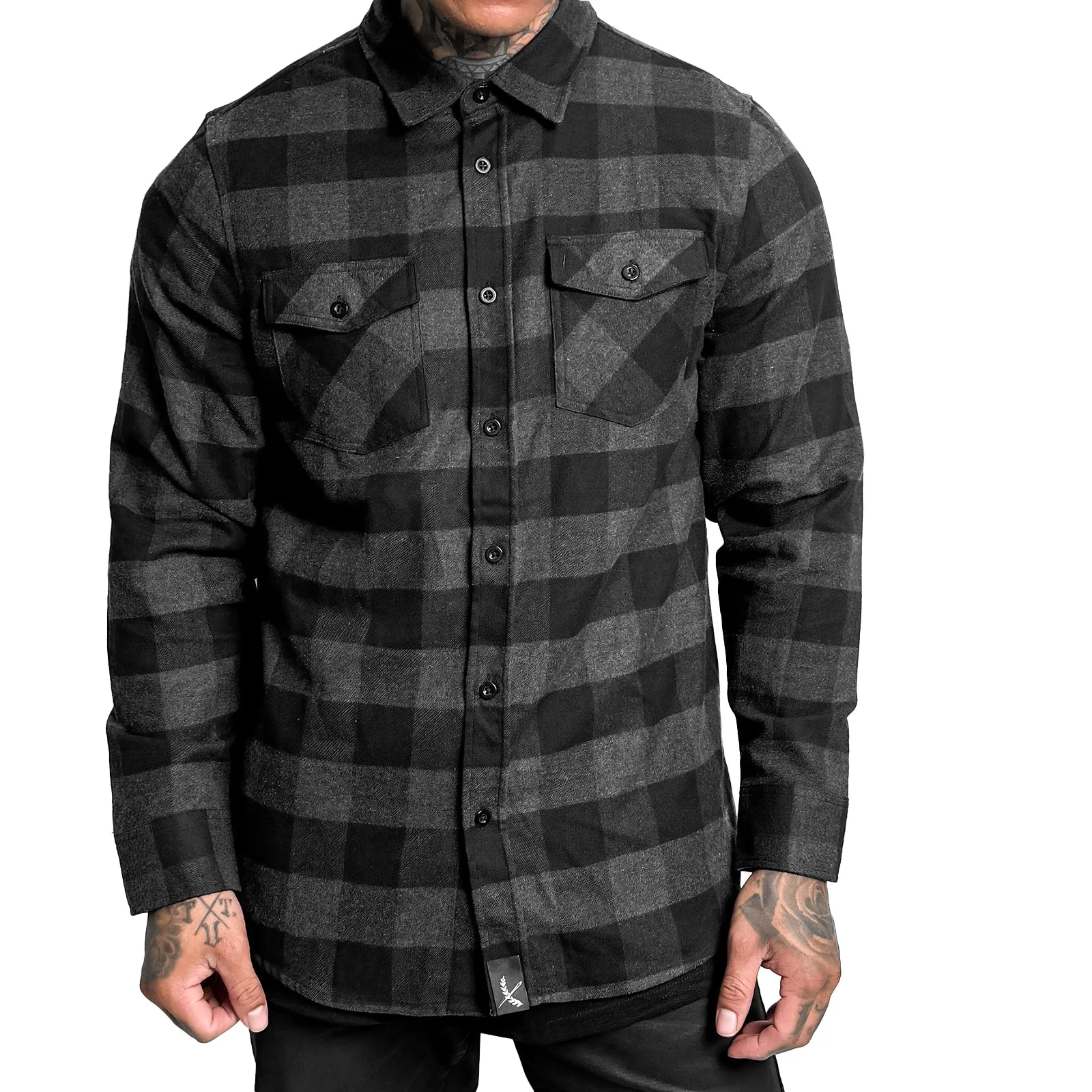 Imperial Buffalo Flannel - Black/Grey