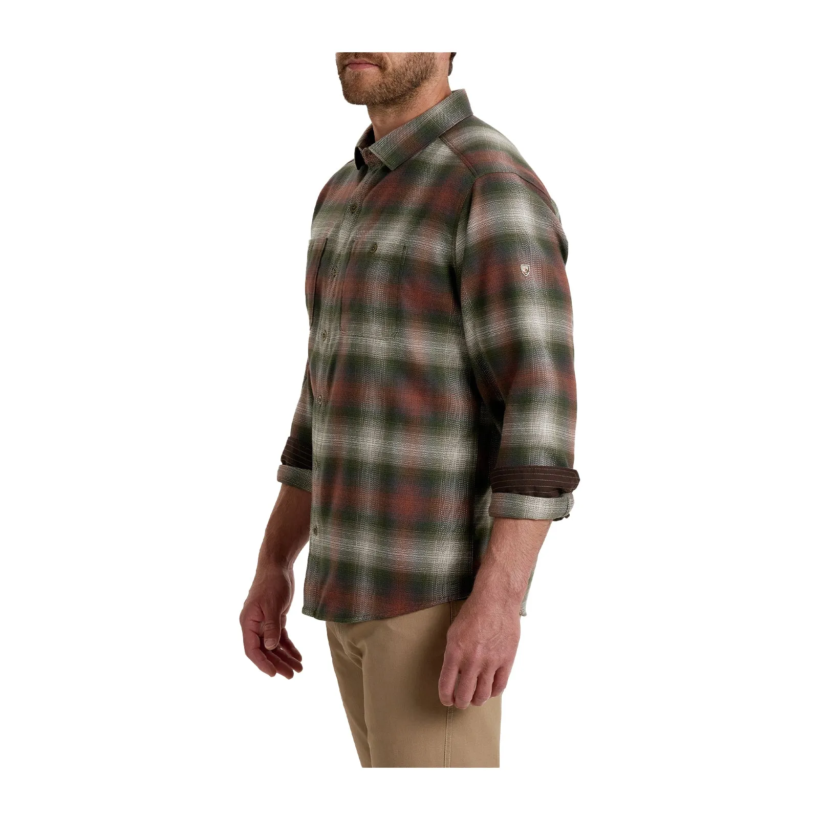 Kuhl Law Flannel Long Sleeve Shirt (Men) - Olive Copper