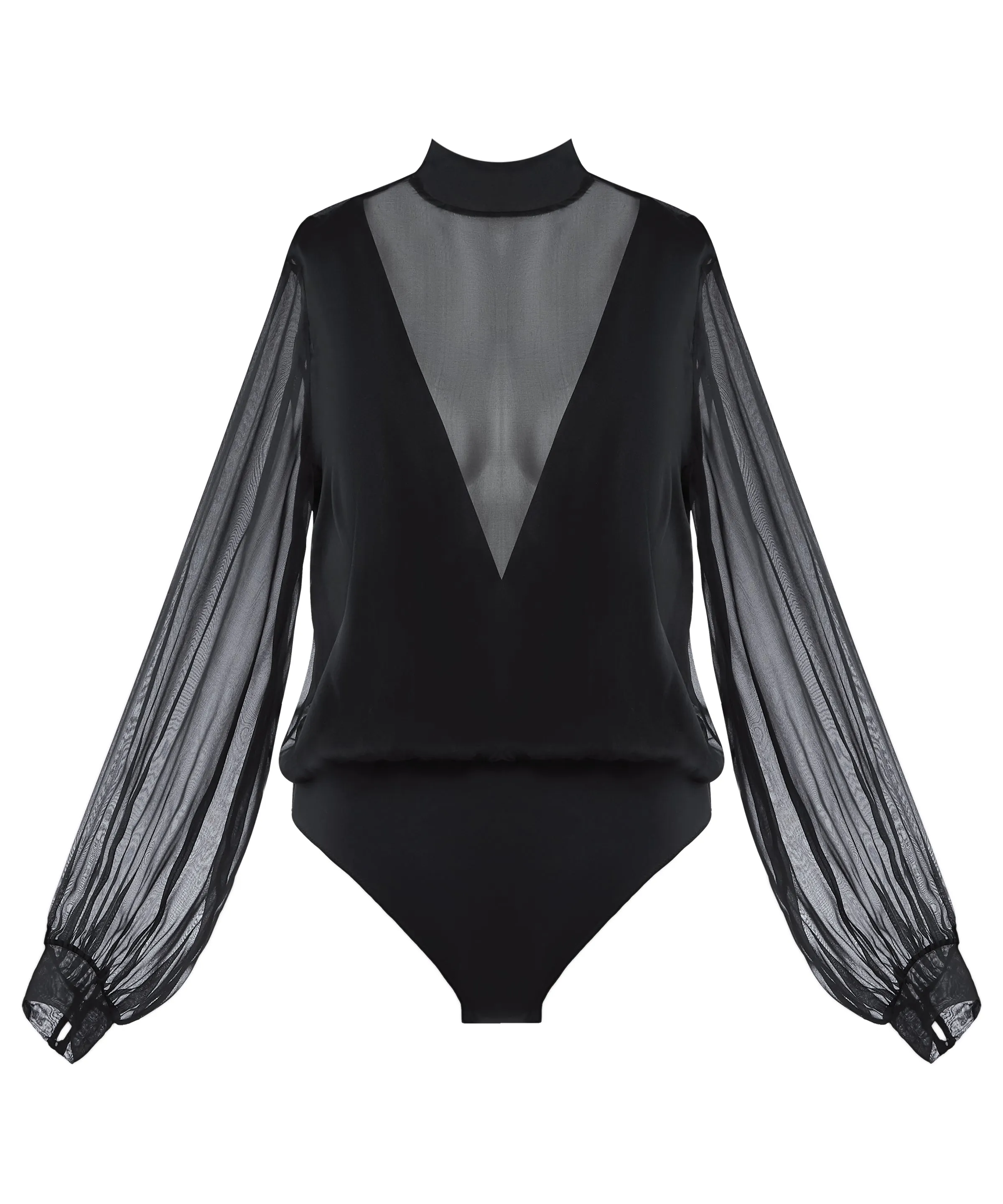 Les Bodys Aubade Black Chiffon Body