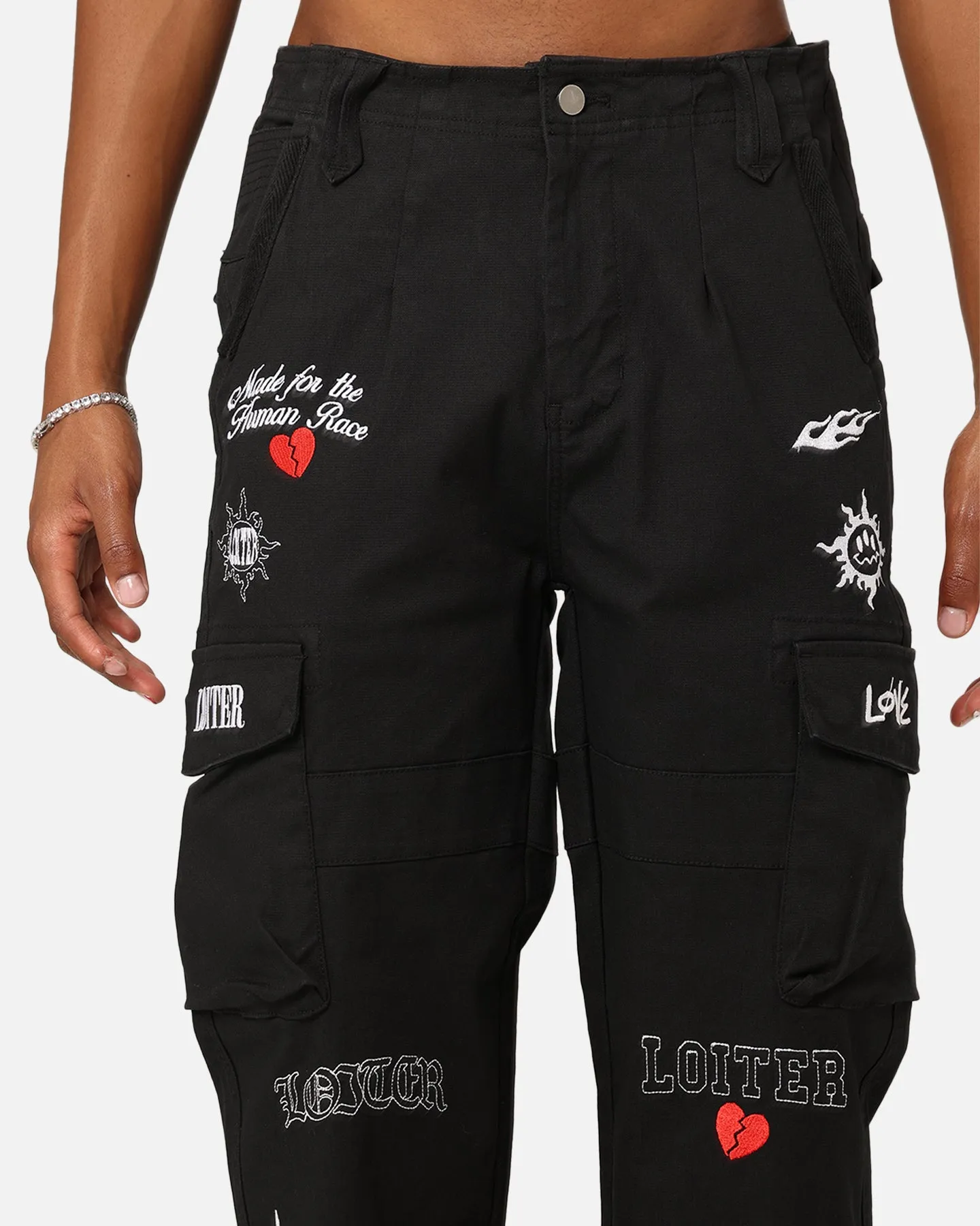 Loiter Sketch Cargo Pants Black