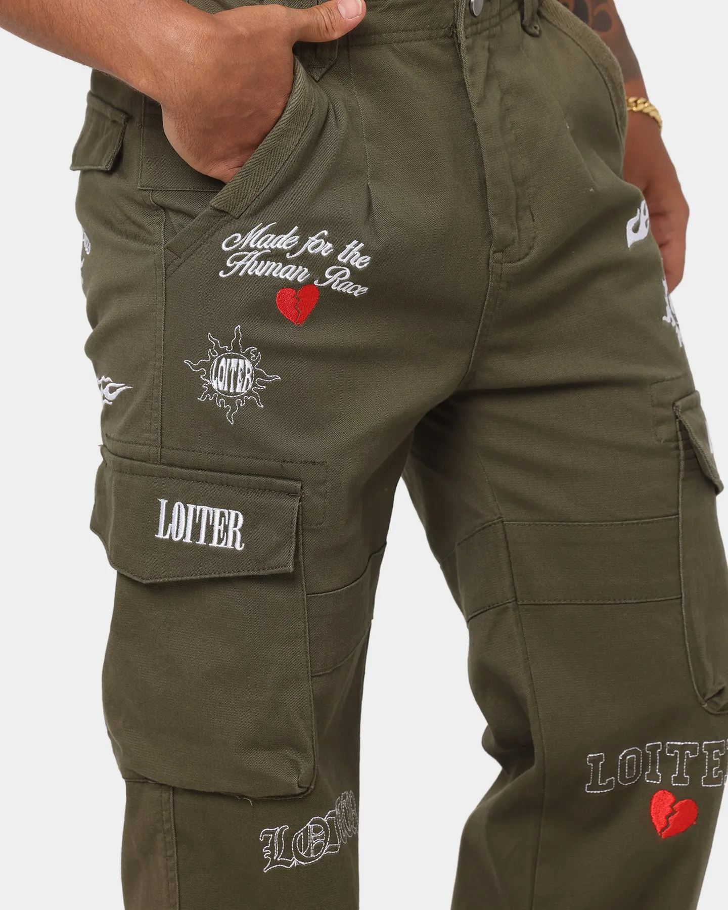 Loiter Sketch Cargo Pants Khaki