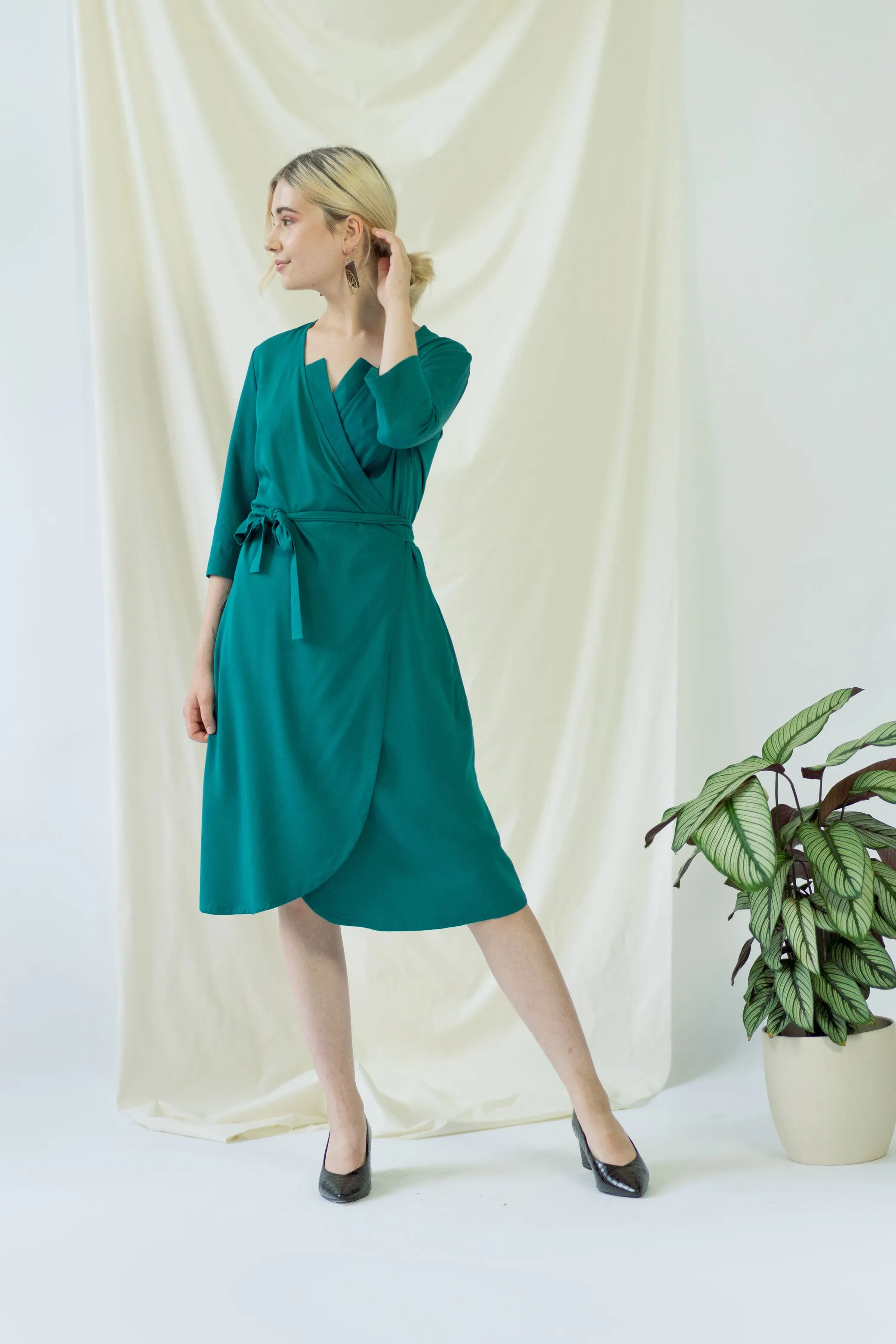 Marlene | Classy Wrap Dress in Green