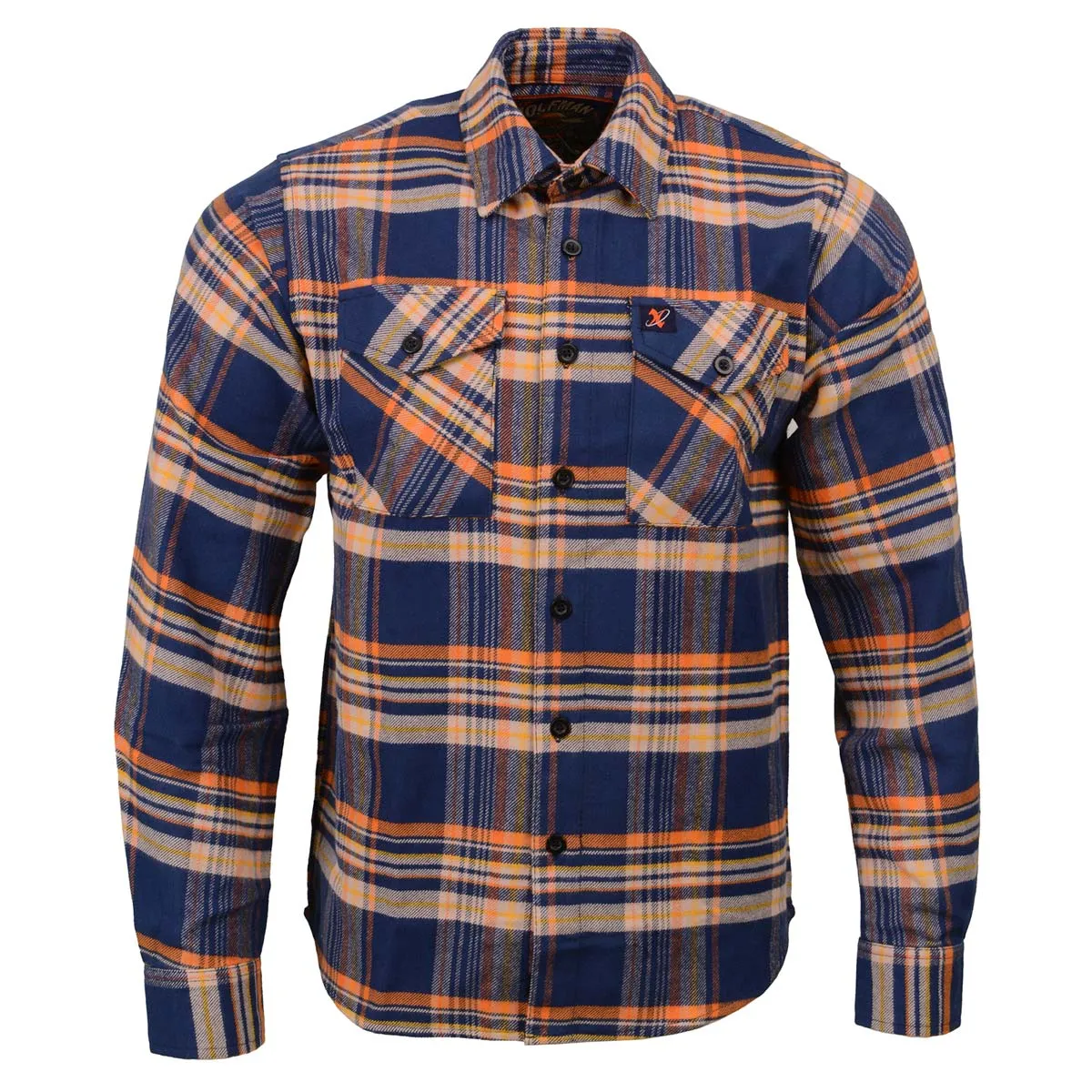 Milwaukee Leather MNG11700 | Men's 'The Wolfman' Blue/Orange Long