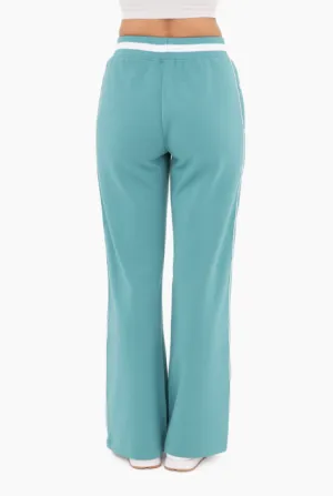 Mono B Retro Stripe Pant Grey Teal