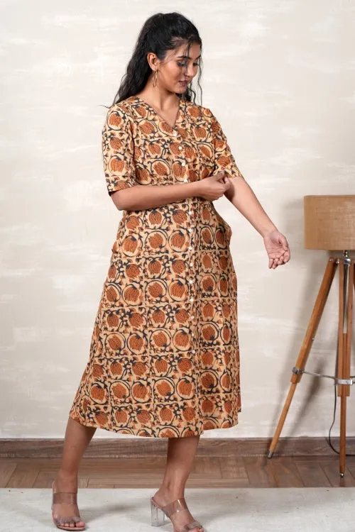 Mulan Hand Block Printed Dress