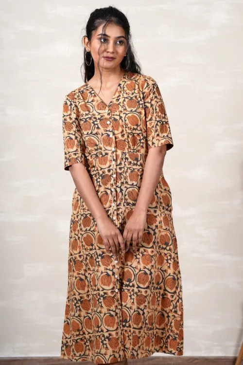 Mulan Hand Block Printed Dress