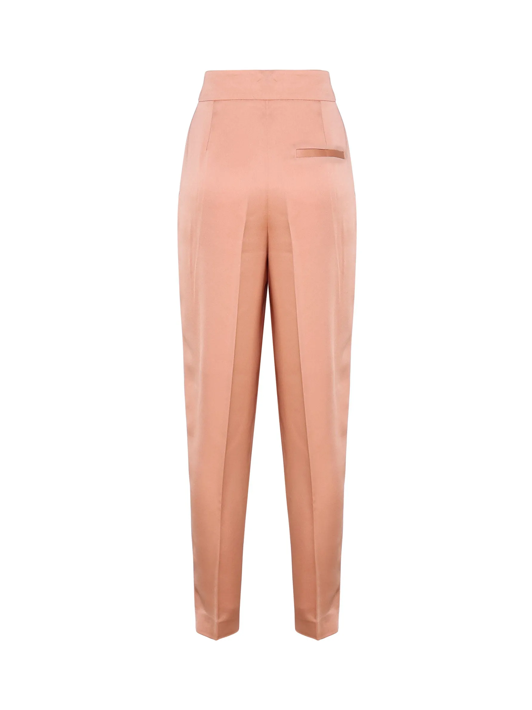 Nude High Waist Fluid Trousers