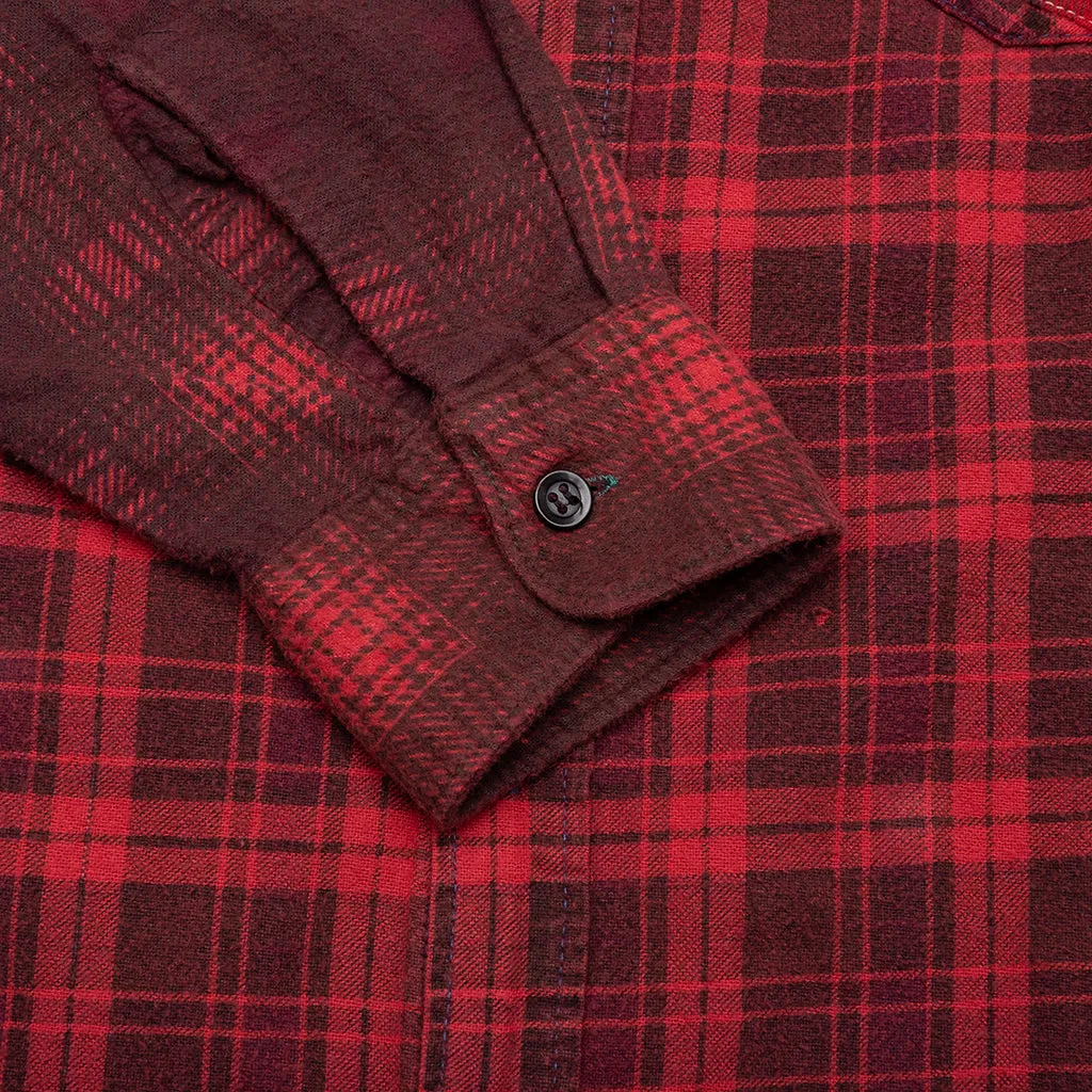 Over Dye 7 Cuts Shirt - Red