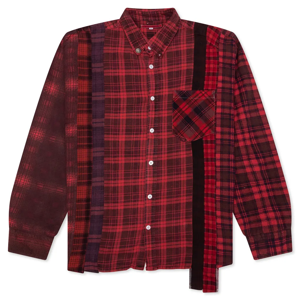 Over Dye 7 Cuts Shirt - Red