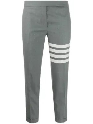 plain weave 4-Bar skinny trousers