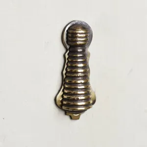 Polished Antique Brass Reeded Beehive Escutcheon