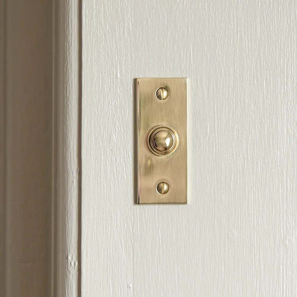 Polished Brass Rectangular Bell Push