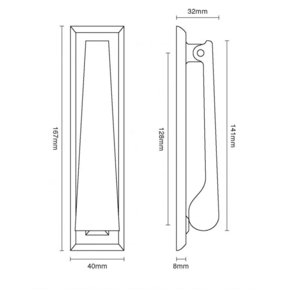 Polished Brass Slim Door Knocker