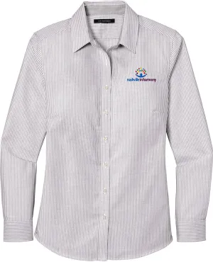 Port Authority Ladies SuperPro Oxford Stripe Shirt