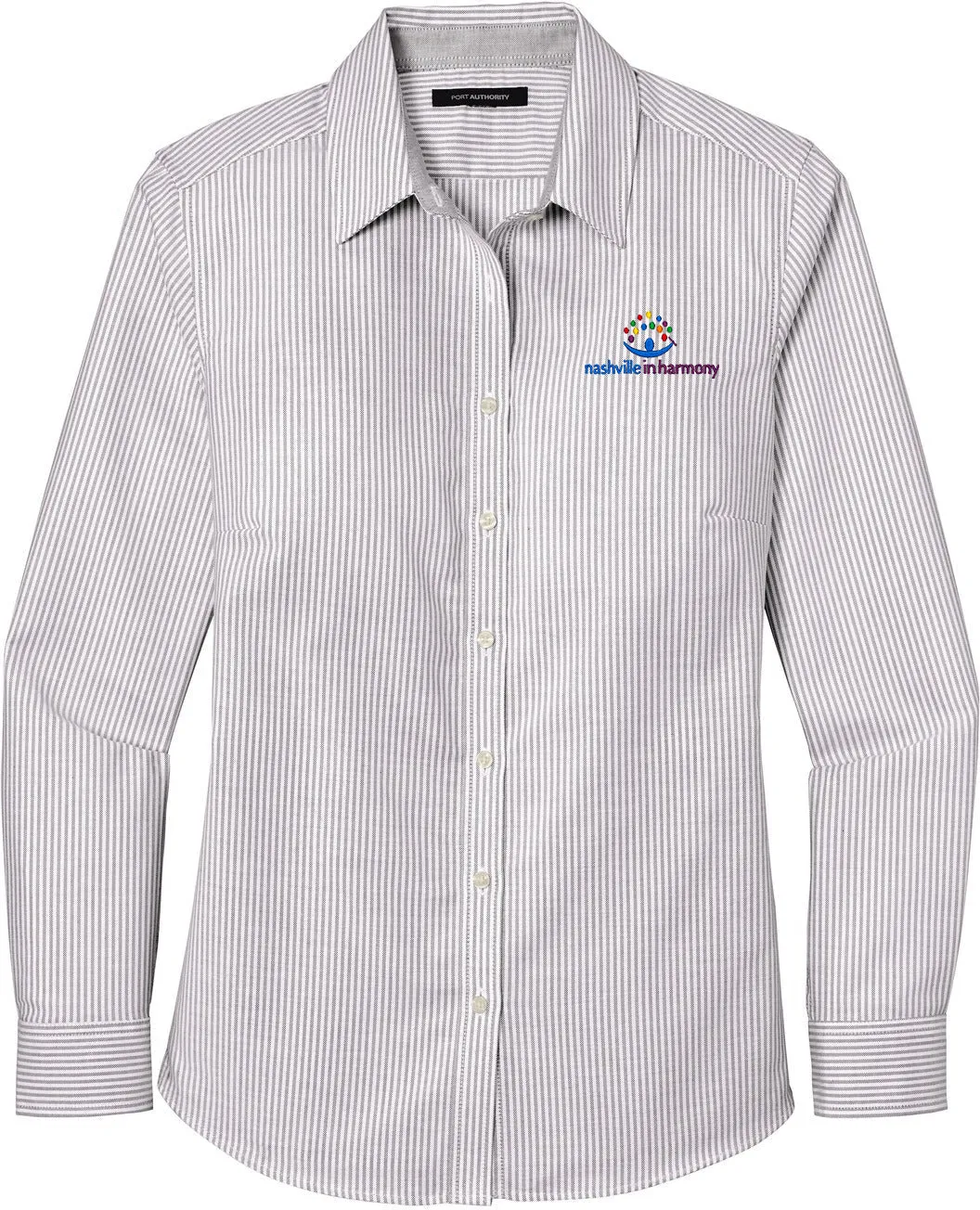 Port Authority Ladies SuperPro Oxford Stripe Shirt