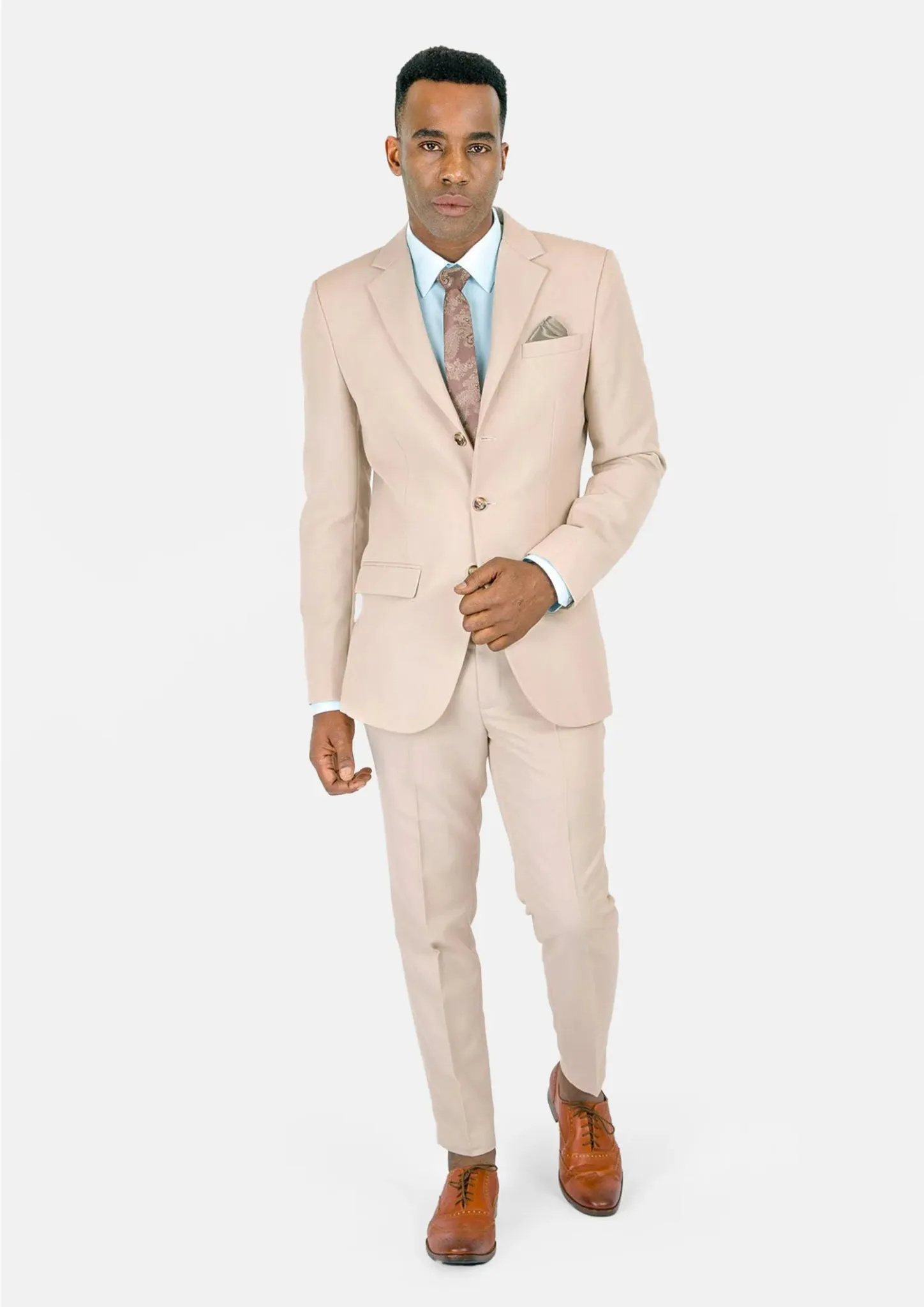 Prince Champagne Cotton Suit