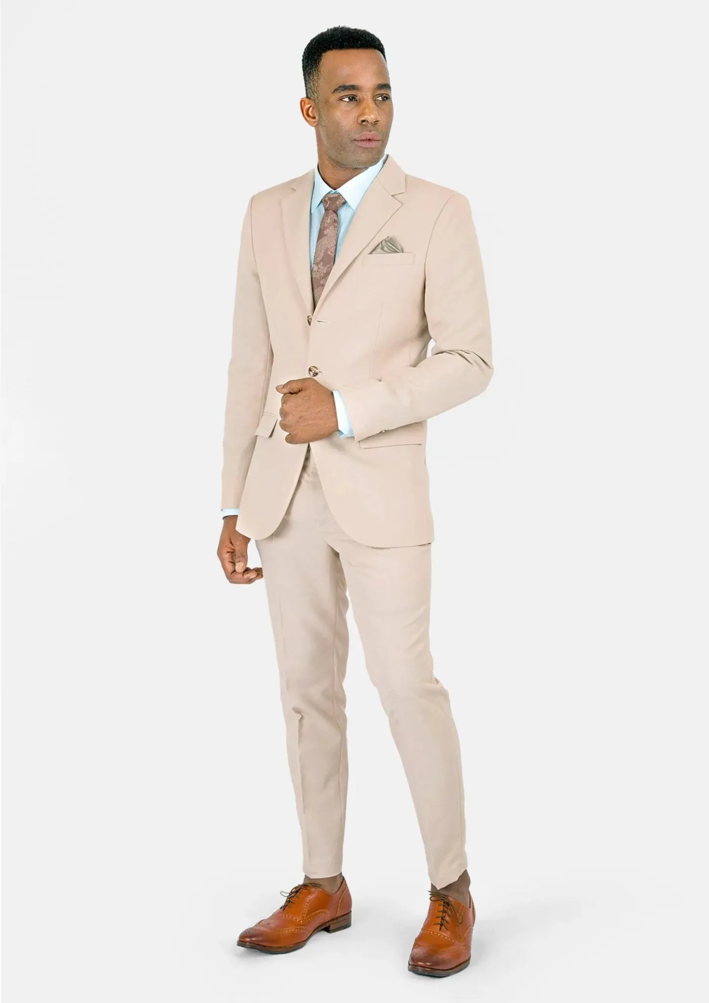 Prince Champagne Cotton Suit