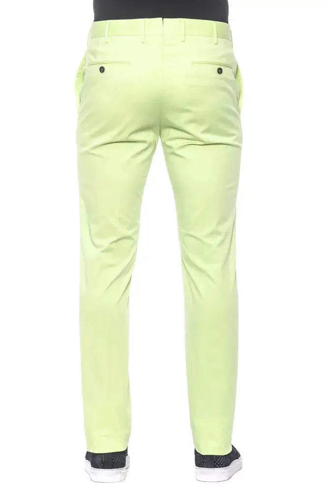 PT Torino Green Cotton Men Trouser